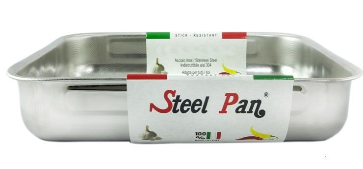 BAKING DISH HIGH 40X28CM RECTANGLE, STEEL PAN
