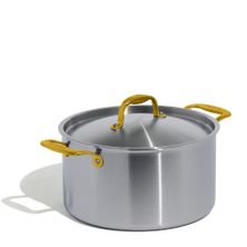 STOCKPOT W/LID 8LT BRASS HANDLE MADE IN