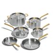 COOKWARE SET 10PCE  BRASS HANDLE MADE IN