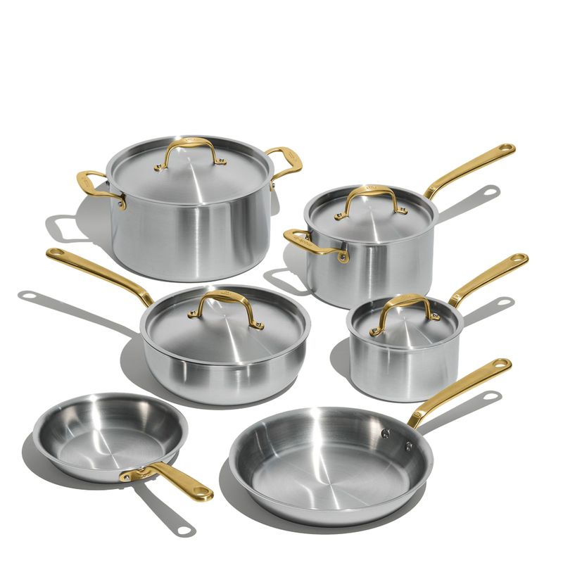 COOKWARE SET 10PCE  BRASS HANDLE MADE IN