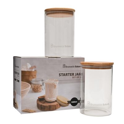 SOURDOUGH STARTER JAR SET2 BRUNSWICK BAKER