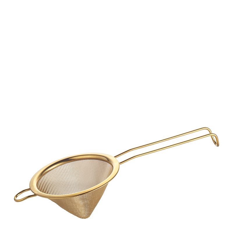 STRAINER CONICAL GOLD 100MM COCKTAIL, CROWN