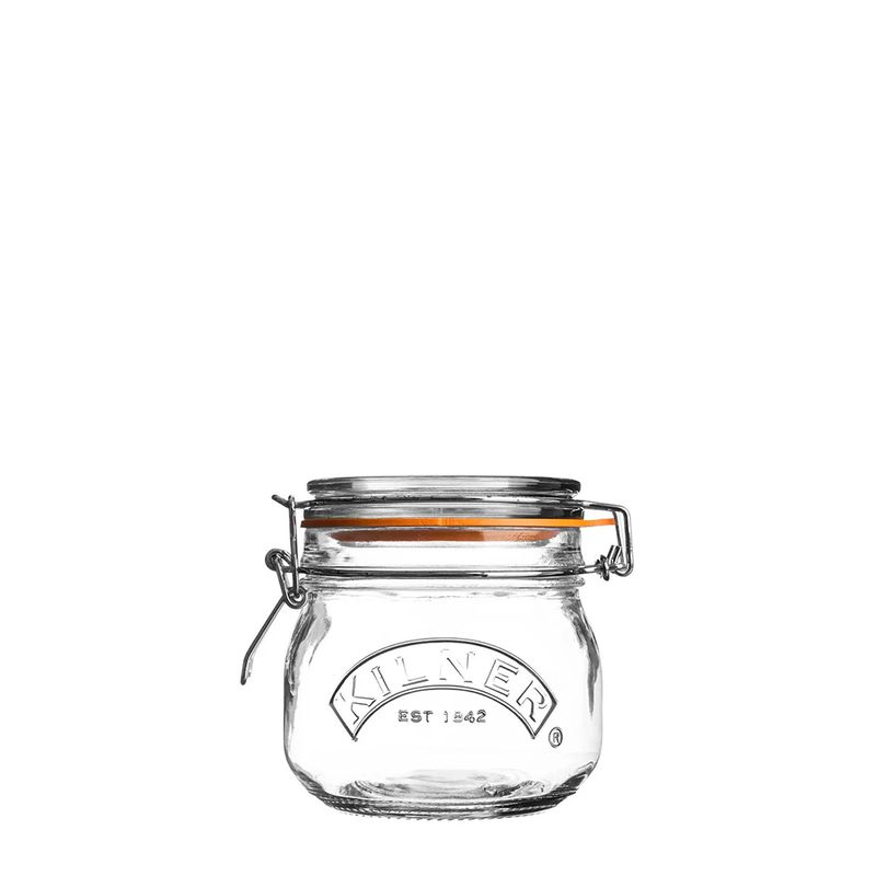 JAR ROUND W/CLIP 500ML, KILNER