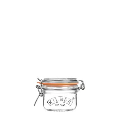 JAR ROUND W/CLIP 125ML, KILNER