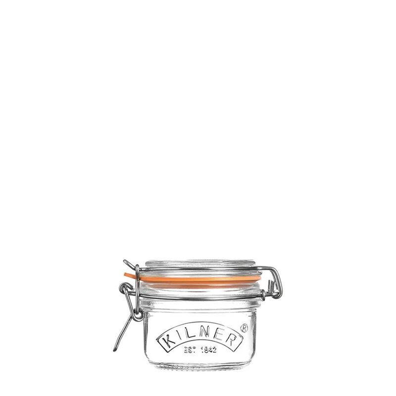 JAR ROUND W/CLIP 125ML, KILNER