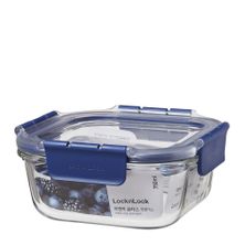 STORER SQ GLASS W/LID 750ML, LOCKNLOCK