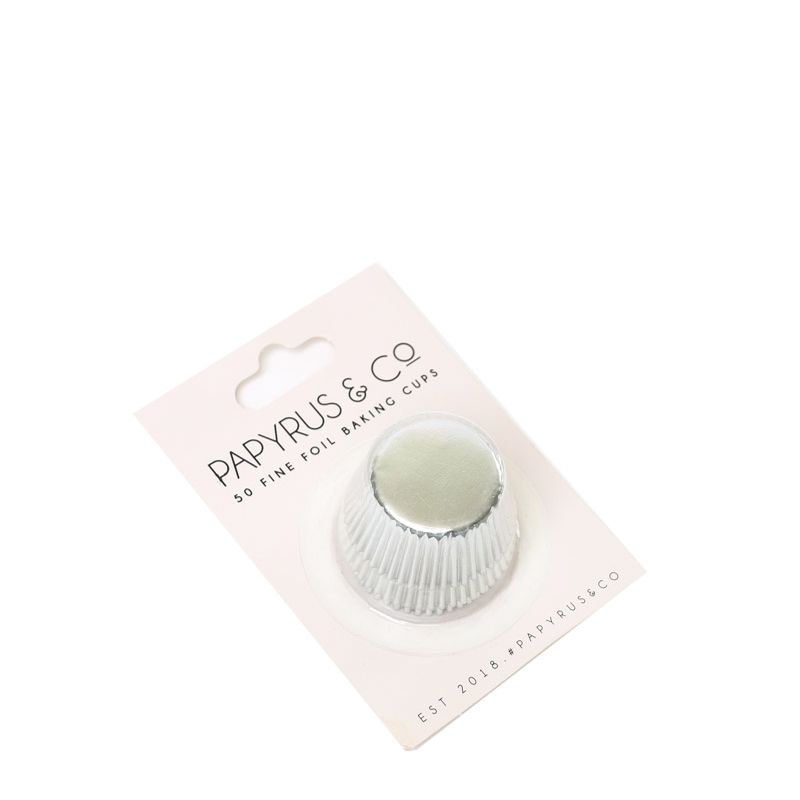 CUPCAKE MINI FOIL SILVER 50PK