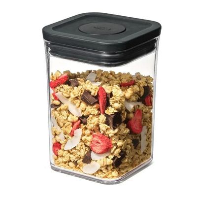 CANNISTER SMALL SQ SHORT 1L BLACK, OXO POP