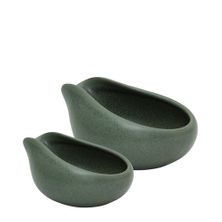 DOSING TRAY COFFEE SET OF 2  LOVERAMICS MATTEE DARK GREEN