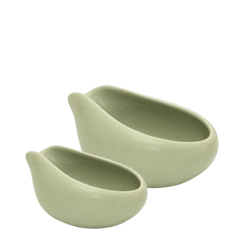 DOSING TRAY COFFEE SET OF 2  LOVERAMICS MATTE LIGHT GREEN