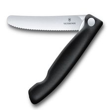 KNIFE PARING (PICNIC) FOLDABLE 11CM BLACK, VICT