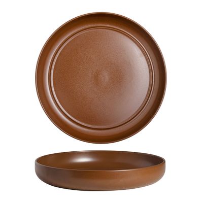PLATE WALLED 280MM POTTR FIRE EMBER