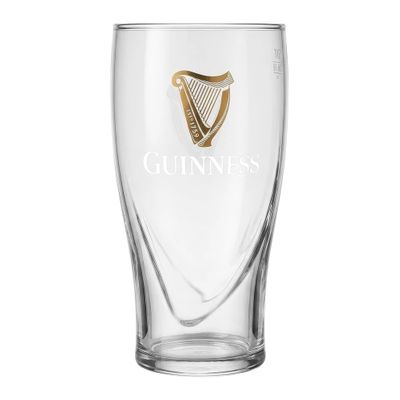 GLASS PINT EMBOSSED, GUINNESS
