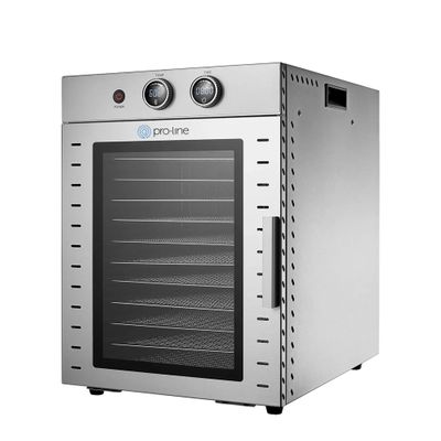 FOOD DEHYDRATOR S/STEEL 12 TRAY, PRO LINE