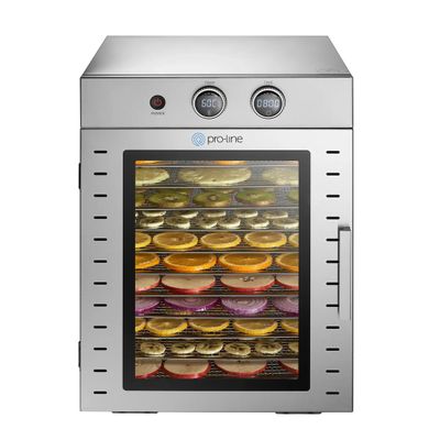 FOOD DEHYDRATOR S/STEEL 12 TRAY, PRO LINE