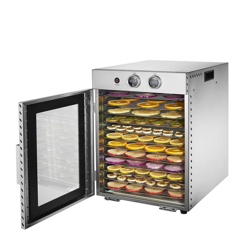 FOOD DEHYDRATOR S/STEEL 12 TRAY, PRO LINE