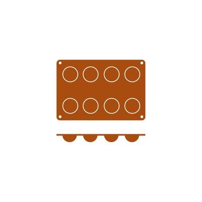 BOLA MOULD 8 CUP/60X30MM N/S, FRENTI