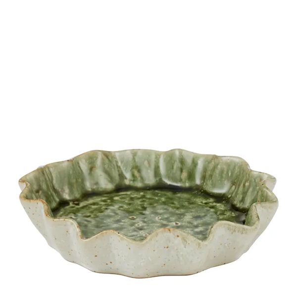 DISH ROUND OLIVE GREEN, URNA