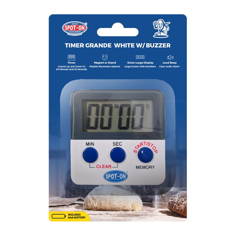 TIMER DIGITAL DISPLAY COUNT UP/DOWN, SPOT ON