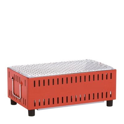 BARBEQUE GRILL CHARCOAL RED TABLETOP GREEN LIFE