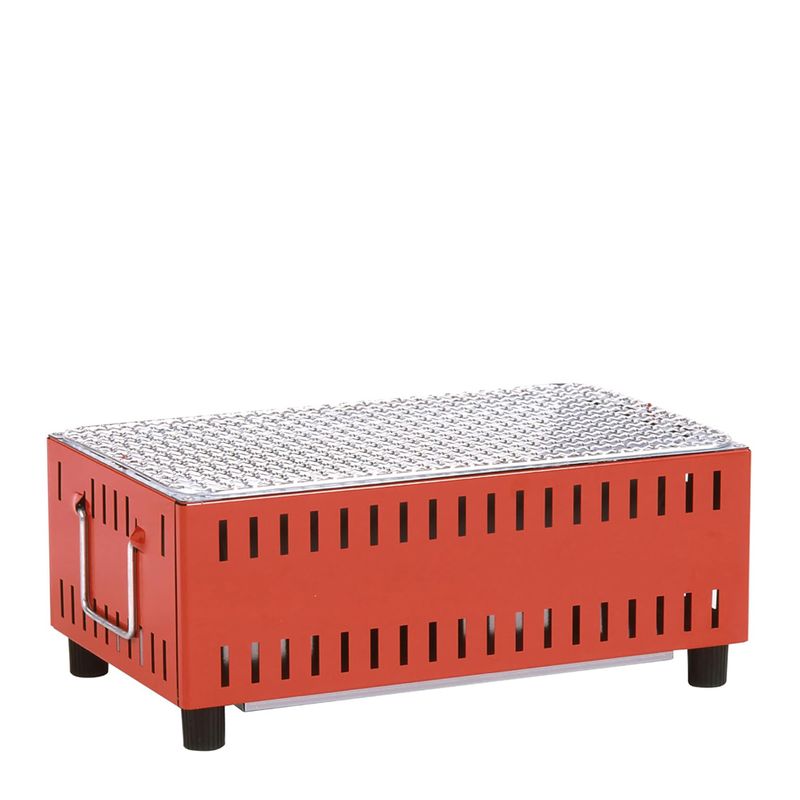 BARBEQUE GRILL CHARCOAL RED TABLETOP GREEN LIFE