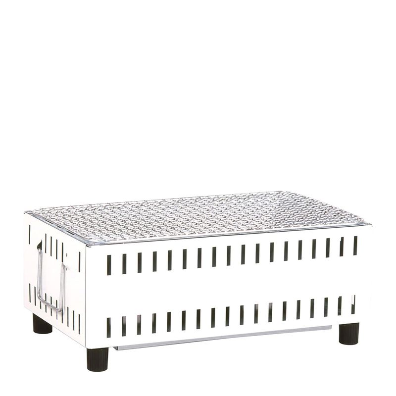 BARBEQUE GRILL CHARCOAL WHITE TABLETOP GREEN LIFE