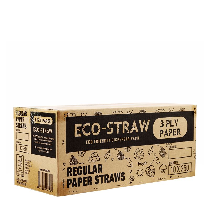 STRAW PAPER BLK 200MM, 2500CTN