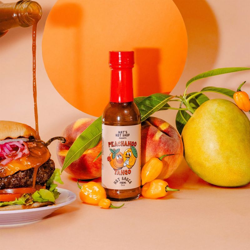 PEACHANGO TANGO HOT SAUCE 148ML, MATS