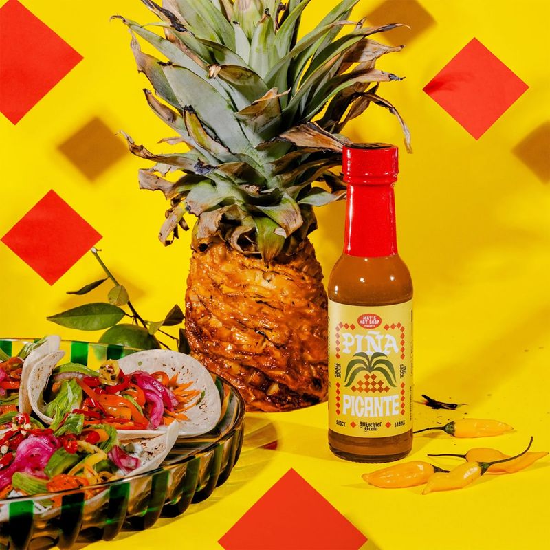 PINA PICANTE SPICY PINEAPPLE HOT SAUCE 148ML, MATS