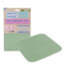 DISH DRYING MAT OLIVE 45X40CM,WHITE MAGIC