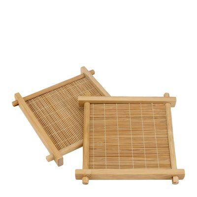 TRAY TEA/SAKE CUP BAMBOO 80MM, KATACHIWARE