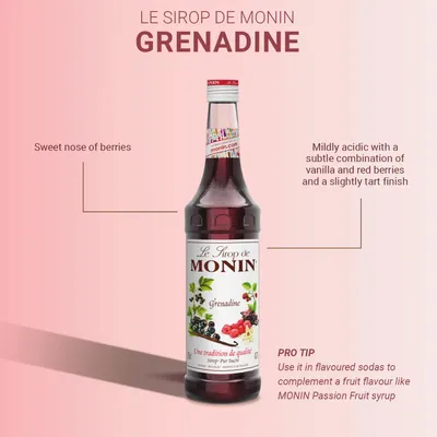 GRENADINE SYRUP 700ML, MONIN