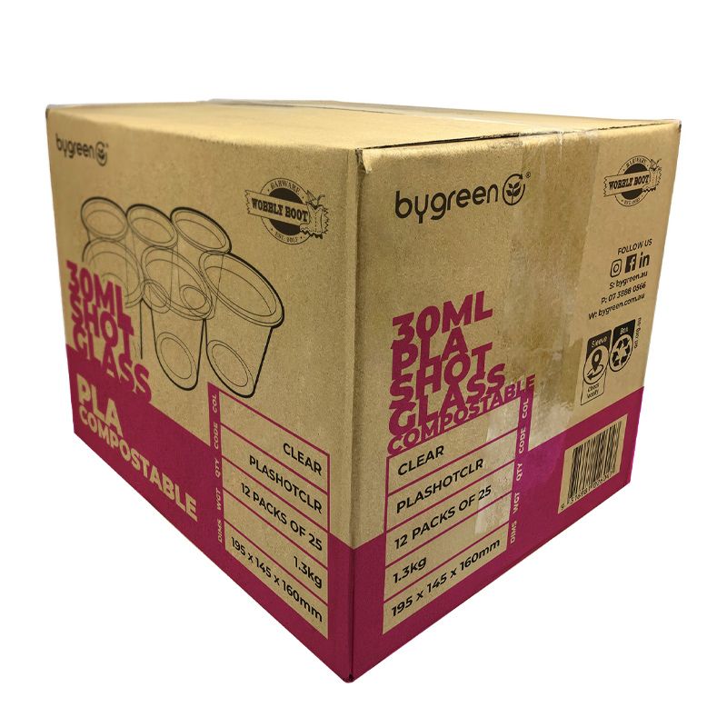 SHOT GLASS - PLASTIC PLA CLR 30ML 300 CTN