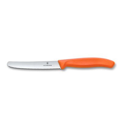 KNIFE STEAK/TOMATO ORANGE 11CM, VICTORINOX