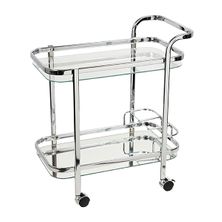 BAR CART BOTTLEHLDR SLVR MIRROR, LOUNGE