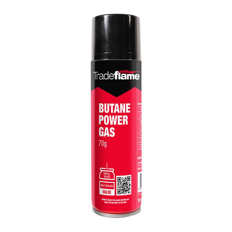 BUTANE GAS CARTRIDGE 70G, TRADE FLAME