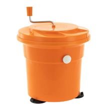 SALAD SPINNER ORANGE W/SIDE BRAKE 25L