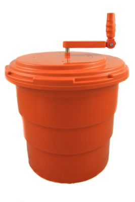 SALAD SPINNER ORANGE W/SIDE BRAKE 20LT