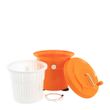 SALAD SPINNER ORANGE W/SIDE BRAKE 25L