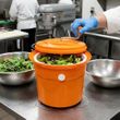 SALAD SPINNER ORANGE W/SIDE BRAKE 25L