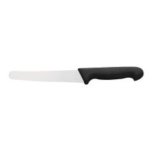 KNIFE BREAD ROUNDED TIP BLACK 250MM, IVO