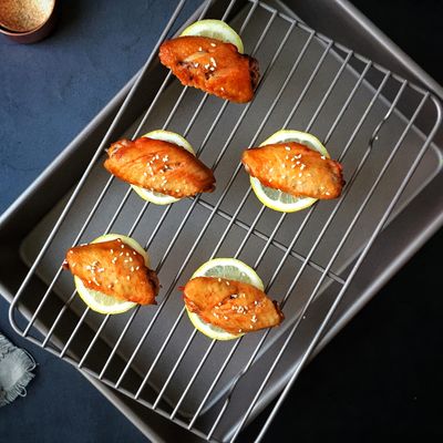 BAKING PAN W/RACK 34.5X24.7X6CM, CHEFMADE