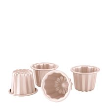 CANNELE MOULD 4PC SET 6.6X6.6X5CM, CHEFMADE