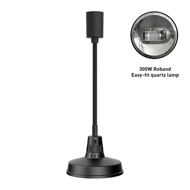 HEAT LAMP PULL DOWN BLACK 300W, ROBAND