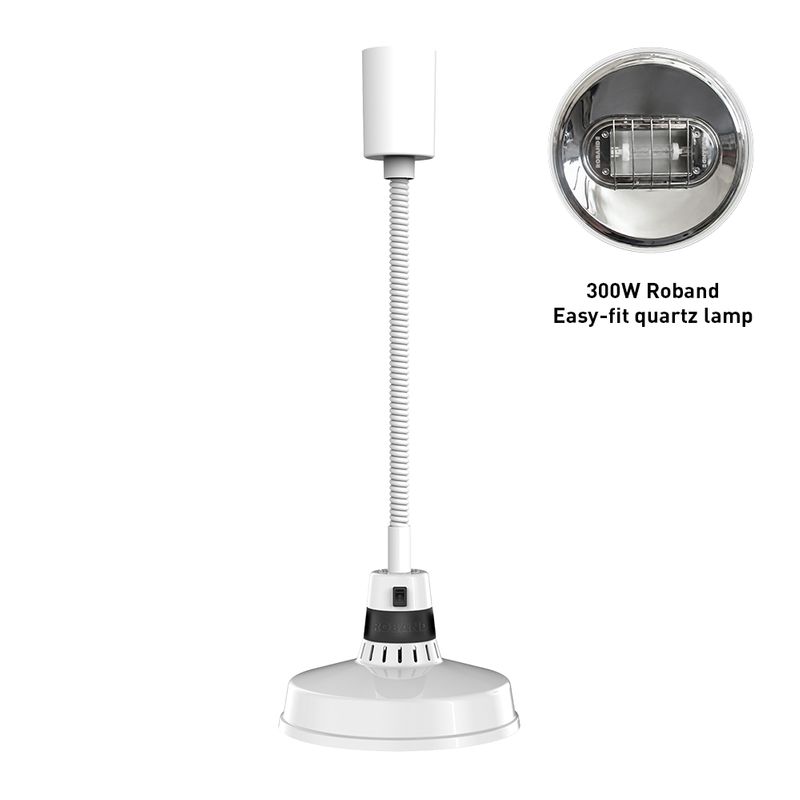 HEAT LAMP PULL DOWN WHITE 300W, ROBAND