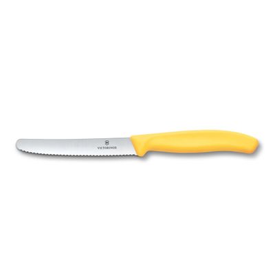 KNIFE STEAK/TOMATO YELLOW 11CM, VICTORINOX