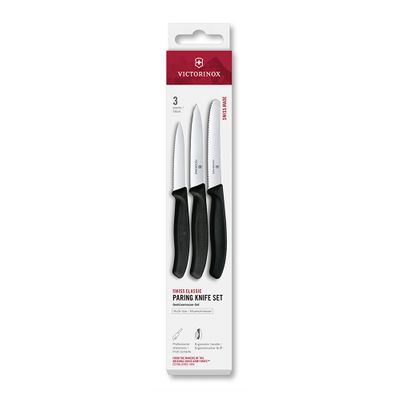 KNIFE PARING SET 3 BLACK, VICTORINOX