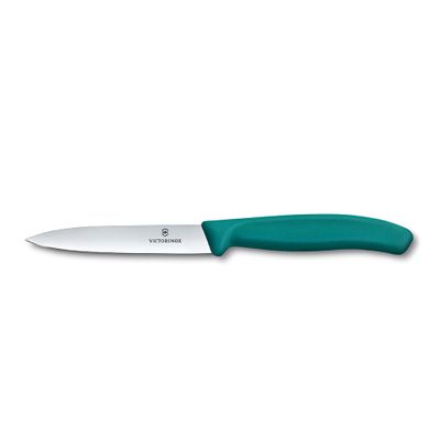 KNIFE PARING GREEN 10CM POINT, VICTORINOX