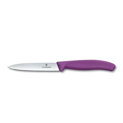KNIFE PARING PURPLE 10CM POINT, VICTORINOX