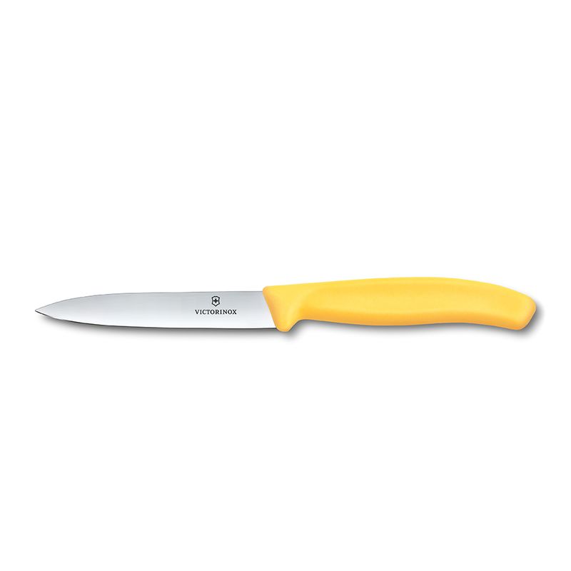 KNIFE PARING YELLOW 10CM POINT, VICTORINOX